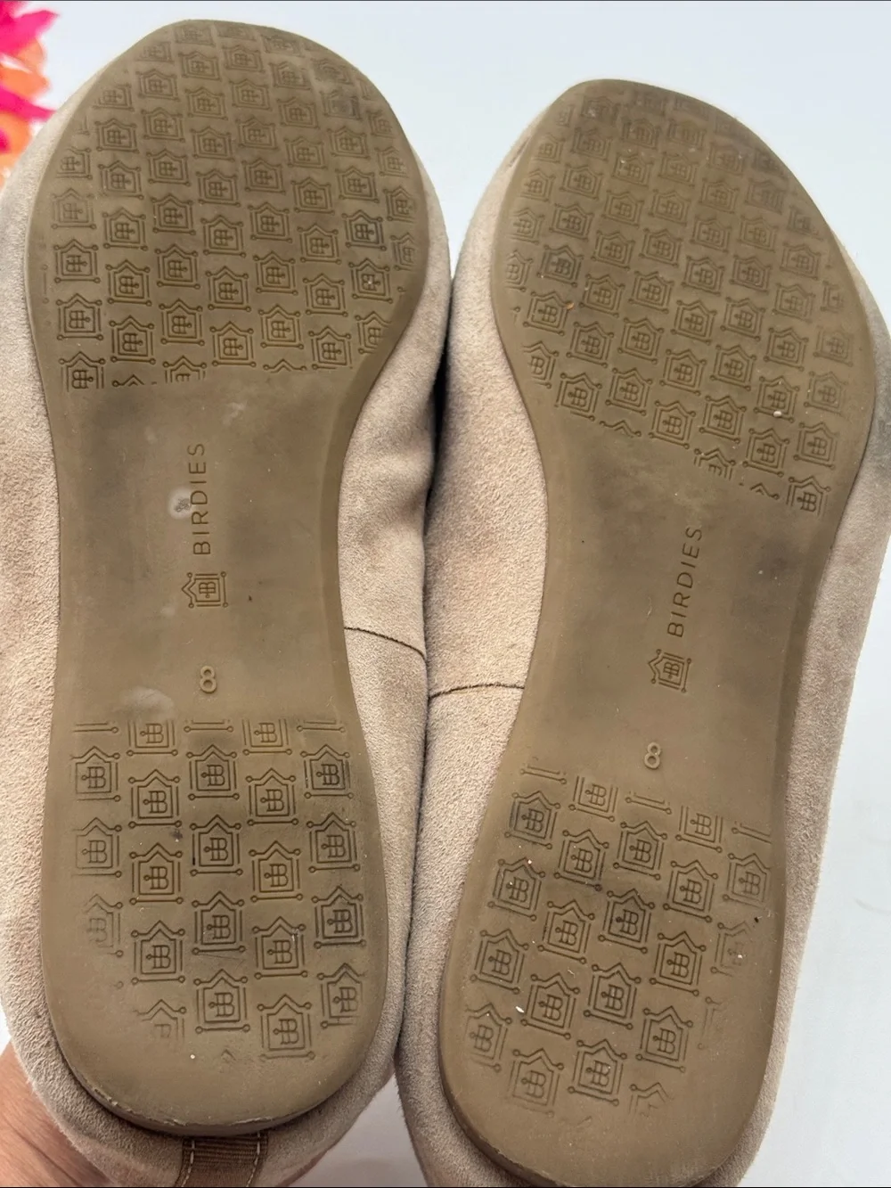 Birdies Slip-On Suede Loafers in Taupe MCL10137